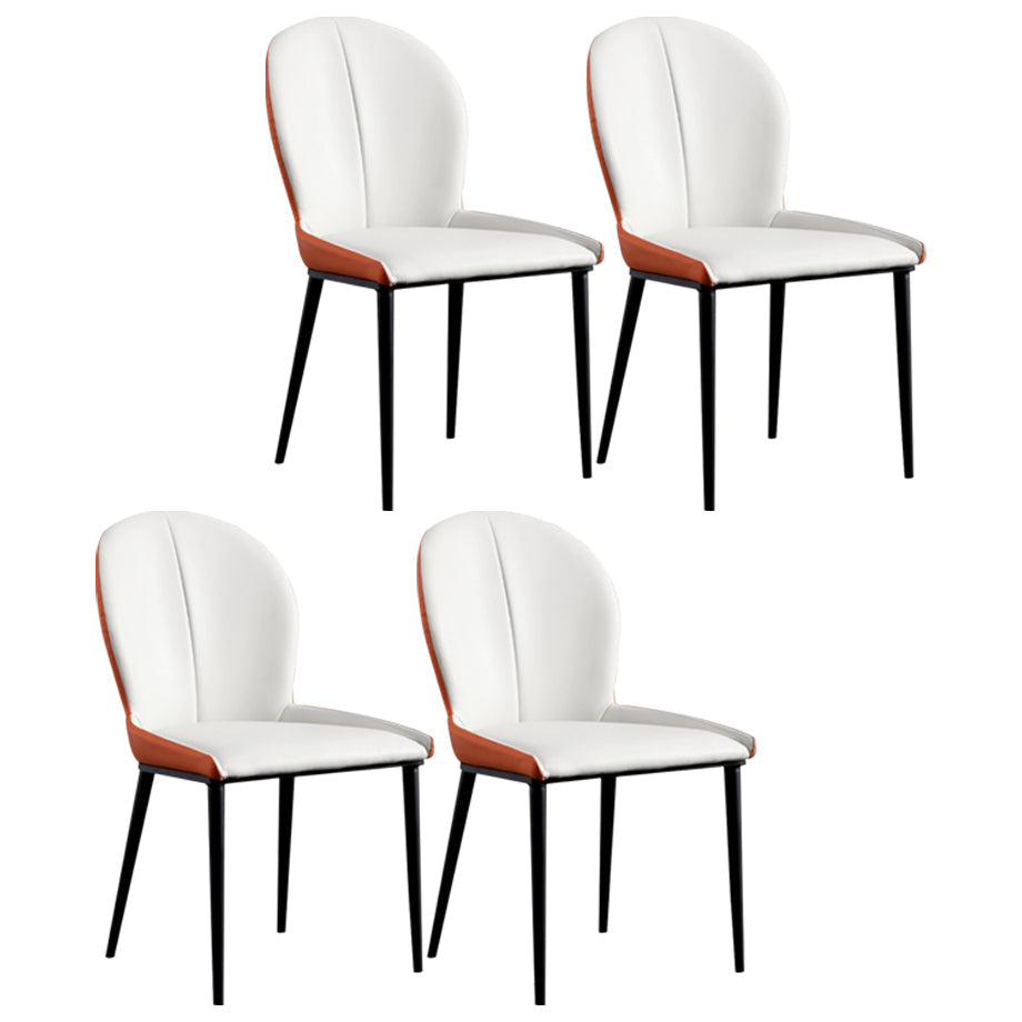 Modern Style Kitchen Metal Dining Chairs Wingback Dining Arm Side Chair Grey 4 Piece Set Clearhalo ' kitchen&dining_furn' 'Dining Chairs' 'Dining Tables & Seating' 'dining_chair' 'furn' 'furn_dining_chair' 'Furniture' 'furniture_dining_chair' 'Kitchen & Dining Furniture' 'kitchen' 4511285