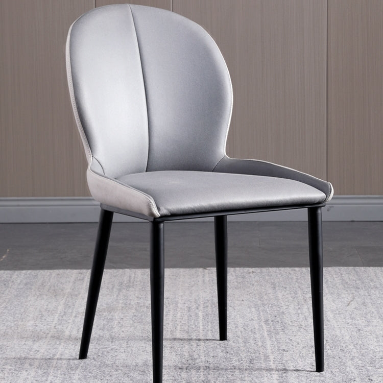 Modern Style Kitchen Metal Dining Chairs Wingback Dining Arm Side Chair Off-White 1 Piece Clearhalo ' kitchen&dining_furn' 'Dining Chairs' 'Dining Tables & Seating' 'dining_chair' 'furn' 'furn_dining_chair' 'Furniture' 'furniture_dining_chair' 'Kitchen & Dining Furniture' 'kitchen' 4511292