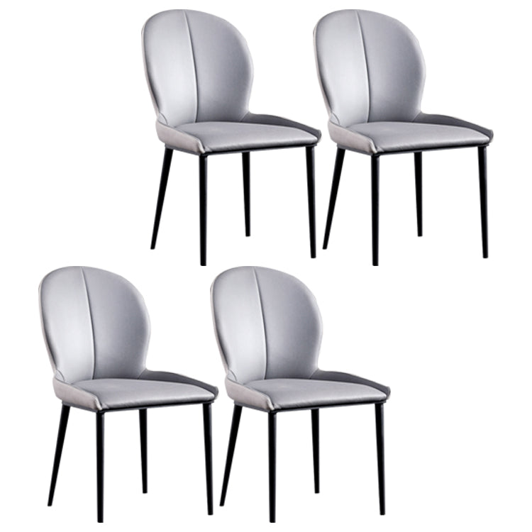 Modern Style Kitchen Metal Dining Chairs Wingback Dining Arm Side Chair Off-White 4 Piece Set Clearhalo ' kitchen&dining_furn' 'Dining Chairs' 'Dining Tables & Seating' 'dining_chair' 'furn' 'furn_dining_chair' 'Furniture' 'furniture_dining_chair' 'Kitchen & Dining Furniture' 'kitchen' 4511296