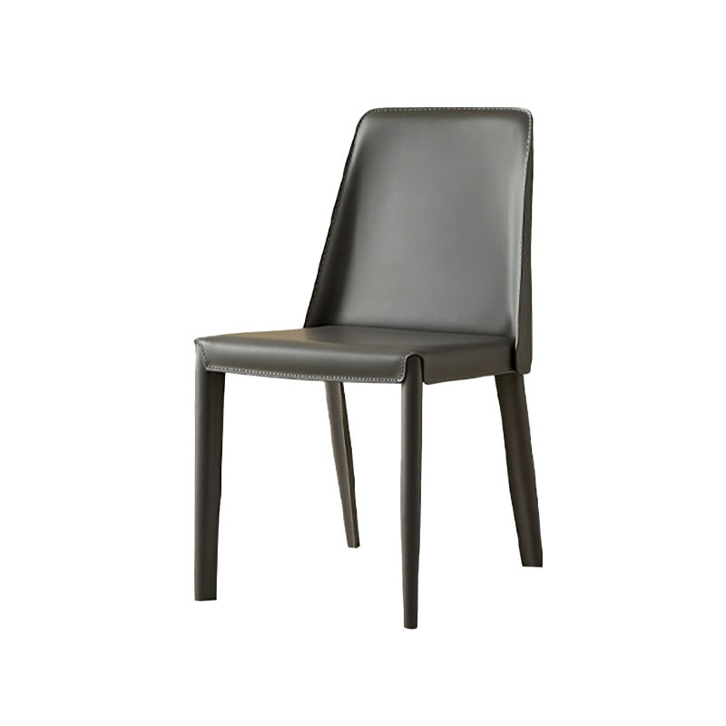Modern Leather Dining Room Chair Metal Armless Chair for Restaurant Use Grey 1 Piece Clearhalo ' kitchen&dining_furn' 'Dining Chairs' 'Dining Tables & Seating' 'dining_chair' 'furn' 'furn_dining_chair' 'Furniture' 'furniture_dining_chair' 'Kitchen & Dining Furniture' 'kitchen' 4511301