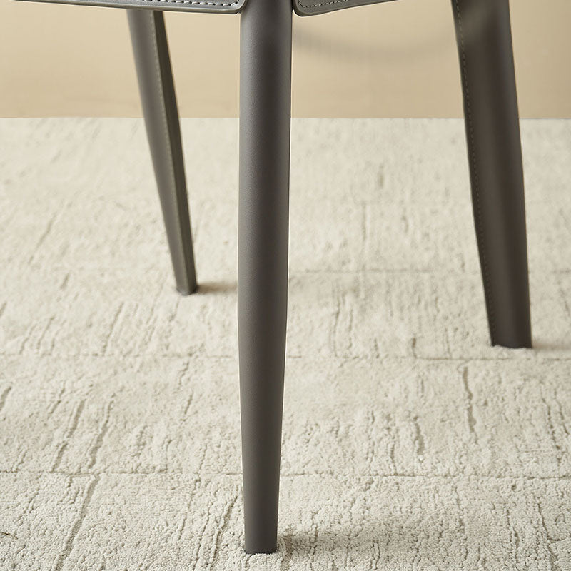 Modern Leather Dining Room Chair Metal Armless Chair for Restaurant Use Clearhalo ' kitchen&dining_furn' 'Dining Chairs' 'Dining Tables & Seating' 'dining_chair' 'furn' 'furn_dining_chair' 'Furniture' 'furniture_dining_chair' 'Kitchen & Dining Furniture' 'kitchen' 4511310