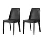 Modern Leather Dining Room Chair Metal Armless Chair for Restaurant Use Black 2 Piece Set Clearhalo ' kitchen&dining_furn' 'Dining Chairs' 'Dining Tables & Seating' 'dining_chair' 'furn' 'furn_dining_chair' 'Furniture' 'furniture_dining_chair' 'Kitchen & Dining Furniture' 'kitchen' 4511314