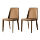 Modern Leather Dining Room Chair Metal Armless Chair for Restaurant Use Brown 2 Piece Set Clearhalo ' kitchen&dining_furn' 'Dining Chairs' 'Dining Tables & Seating' 'dining_chair' 'furn' 'furn_dining_chair' 'Furniture' 'furniture_dining_chair' 'Kitchen & Dining Furniture' 'kitchen' 4511320