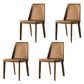 Modern Leather Dining Room Chair Metal Armless Chair for Restaurant Use Brown 4 Piece Set Clearhalo ' kitchen&dining_furn' 'Dining Chairs' 'Dining Tables & Seating' 'dining_chair' 'furn' 'furn_dining_chair' 'Furniture' 'furniture_dining_chair' 'Kitchen & Dining Furniture' 'kitchen' 4511321