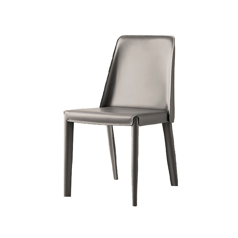 Modern Leather Dining Room Chair Metal Armless Chair for Restaurant Use Beige 1 Piece Clearhalo ' kitchen&dining_furn' 'Dining Chairs' 'Dining Tables & Seating' 'dining_chair' 'furn' 'furn_dining_chair' 'Furniture' 'furniture_dining_chair' 'Kitchen & Dining Furniture' 'kitchen' 4511322