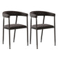 Glam Velvet Dining Room Chairs Metal Dining Side Arm Chairs for Restaurant Use Black 2 Piece Set Clearhalo ' kitchen&dining_furn' 'Dining Chairs' 'Dining Tables & Seating' 'dining_chair' 'furn' 'furn_dining_chair' 'Furniture' 'furniture_dining_chair' 'Kitchen & Dining Furniture' 'kitchen' 4511328