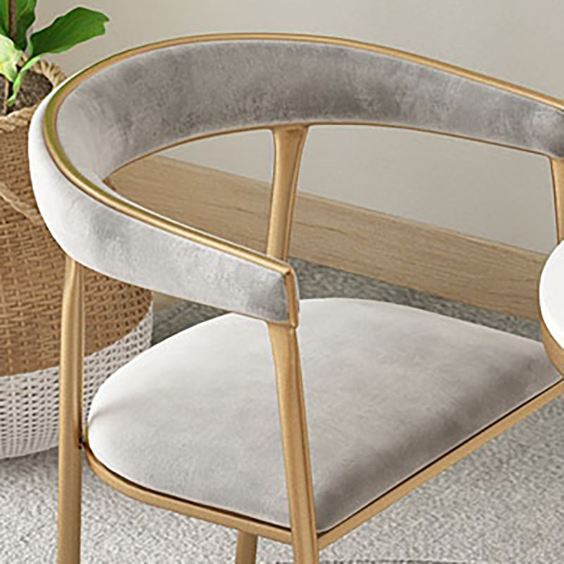 Glam Velvet Dining Room Chairs Metal Dining Side Arm Chairs for Restaurant Use Clearhalo ' kitchen&dining_furn' 'Dining Chairs' 'Dining Tables & Seating' 'dining_chair' 'furn' 'furn_dining_chair' 'Furniture' 'furniture_dining_chair' 'Kitchen & Dining Furniture' 'kitchen' 4511336