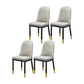 Scandinavian Style PU Leather Dining Chairs Solid Back Armless Dining Chair Grey 4 Piece Set Clearhalo ' kitchen&dining_furn' 'Dining Chairs' 'Dining Tables & Seating' 'dining_chair' 'furn' 'furn_dining_chair' 'Furniture' 'furniture_dining_chair' 'Kitchen & Dining Furniture' 'kitchen' 4511345