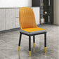 Scandinavian Style PU Leather Dining Chairs Solid Back Armless Dining Chair Clearhalo ' kitchen&dining_furn' 'Dining Chairs' 'Dining Tables & Seating' 'dining_chair' 'furn' 'furn_dining_chair' 'Furniture' 'furniture_dining_chair' 'Kitchen & Dining Furniture' 'kitchen' 4511348