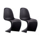 Scandinavian Style Plastic Dining Armless Chairs Solid Back Armless Dining Chair Black Set of 2 Clearhalo ' kitchen&dining_furn' 'Dining Chairs' 'Dining Tables & Seating' 'dining_chair' 'Furniture' 'furniture_dining_chair' 'Kitchen & Dining Furniture' 'kitchen' 4511360