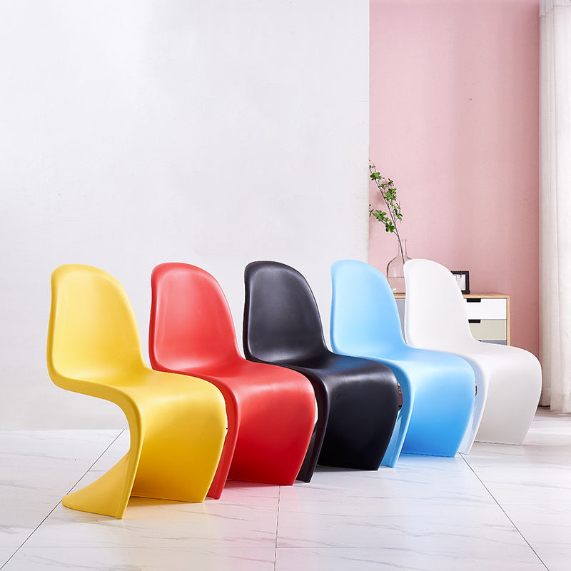 Scandinavian Style Plastic Dining Armless Chairs Solid Back Armless Dining Chair Clearhalo ' kitchen&dining_furn' 'Dining Chairs' 'Dining Tables & Seating' 'dining_chair' 'Furniture' 'furniture_dining_chair' 'Kitchen & Dining Furniture' 'kitchen' 4511361