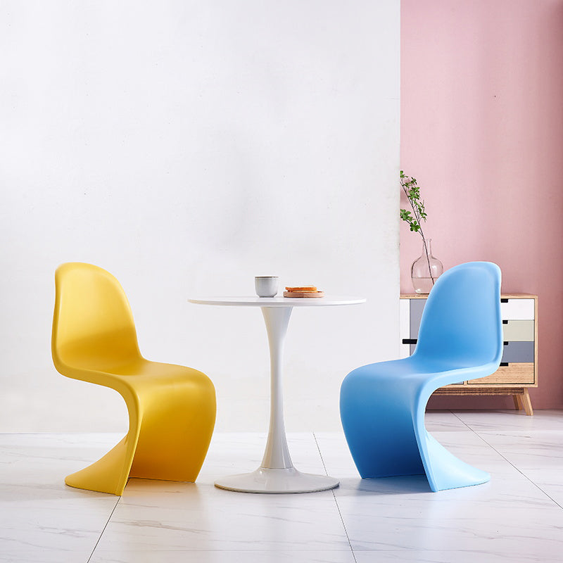 Scandinavian Style Plastic Dining Armless Chairs Solid Back Armless Dining Chair Clearhalo ' kitchen&dining_furn' 'Dining Chairs' 'Dining Tables & Seating' 'dining_chair' 'Furniture' 'furniture_dining_chair' 'Kitchen & Dining Furniture' 'kitchen' 4511363