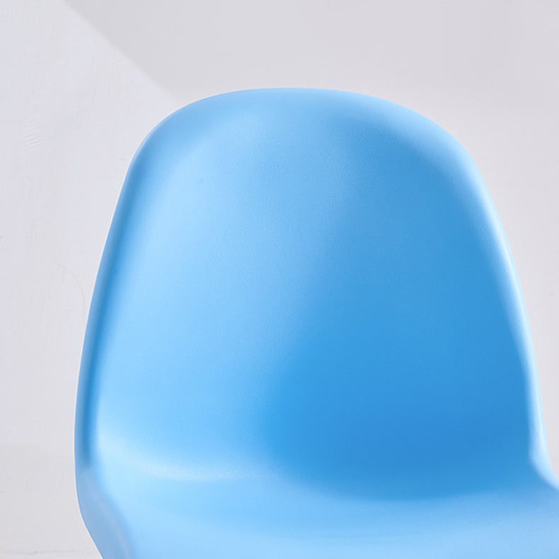 Scandinavian Style Plastic Dining Armless Chairs Solid Back Armless Dining Chair Clearhalo ' kitchen&dining_furn' 'Dining Chairs' 'Dining Tables & Seating' 'dining_chair' 'Furniture' 'furniture_dining_chair' 'Kitchen & Dining Furniture' 'kitchen' 4511370