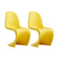 Scandinavian Style Plastic Dining Armless Chairs Solid Back Armless Dining Chair Yellow Set of 2 Clearhalo ' kitchen&dining_furn' 'Dining Chairs' 'Dining Tables & Seating' 'dining_chair' 'Furniture' 'furniture_dining_chair' 'Kitchen & Dining Furniture' 'kitchen' 4511371