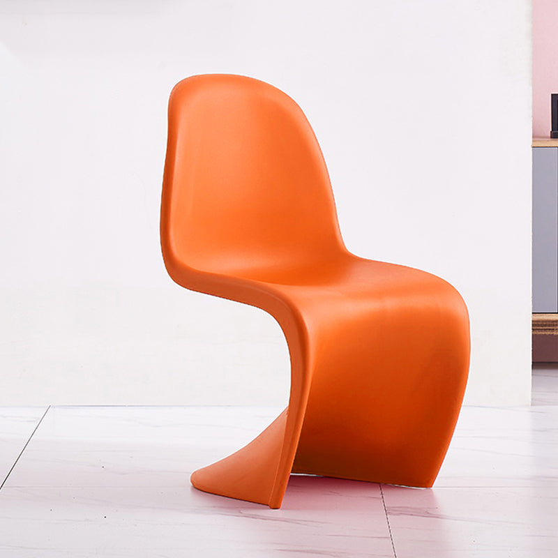 Scandinavian Style Plastic Dining Armless Chairs Solid Back Armless Dining Chair Clearhalo ' kitchen&dining_furn' 'Dining Chairs' 'Dining Tables & Seating' 'dining_chair' 'Furniture' 'furniture_dining_chair' 'Kitchen & Dining Furniture' 'kitchen' 4511382