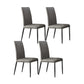 Industrial Design Solid Back Dining Side Chairs Faux Leather Dining Chairs Light Gray 4 Piece Set Clearhalo ' kitchen&dining_furn' 'Dining Chairs' 'Dining Tables & Seating' 'dining_chair' 'furn' 'furn_dining_chair' 'Furniture' 'furniture_dining_chair' 'Kitchen & Dining Furniture' 'kitchen' 4511419