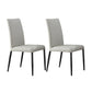 Industrial Design Solid Back Dining Side Chairs Faux Leather Dining Chairs White 2 Piece Set Clearhalo ' kitchen&dining_furn' 'Dining Chairs' 'Dining Tables & Seating' 'dining_chair' 'furn' 'furn_dining_chair' 'Furniture' 'furniture_dining_chair' 'Kitchen & Dining Furniture' 'kitchen' 4511423