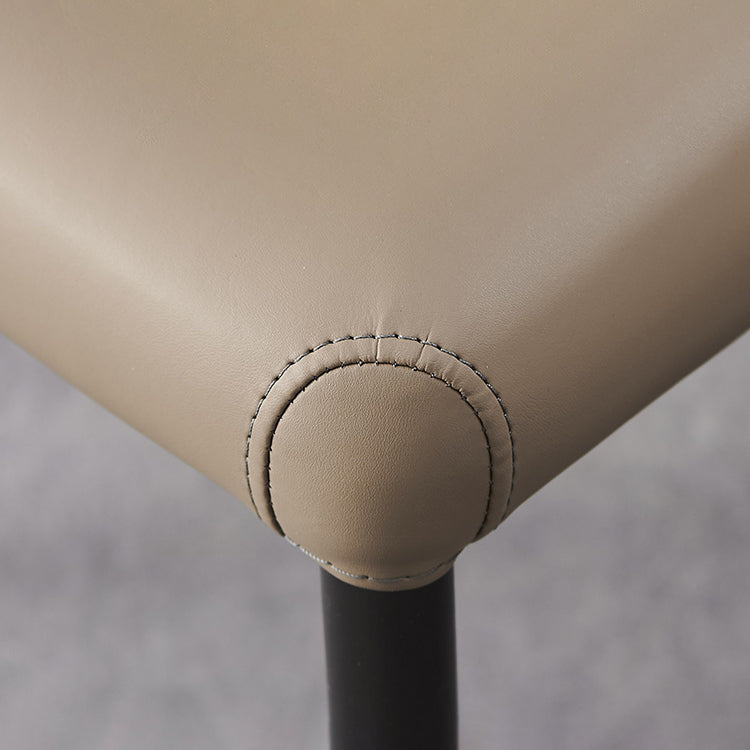 Industrial Design Solid Back Dining Side Chairs Faux Leather Dining Chairs Clearhalo ' kitchen&dining_furn' 'Dining Chairs' 'Dining Tables & Seating' 'dining_chair' 'furn' 'furn_dining_chair' 'Furniture' 'furniture_dining_chair' 'Kitchen & Dining Furniture' 'kitchen' 4511424