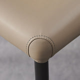 Industrial Design Solid Back Dining Side Chairs Faux Leather Dining Chairs Clearhalo ' kitchen&dining_furn' 'Dining Chairs' 'Dining Tables & Seating' 'dining_chair' 'furn' 'furn_dining_chair' 'Furniture' 'furniture_dining_chair' 'Kitchen & Dining Furniture' 'kitchen' 4511424