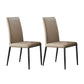 Industrial Design Solid Back Dining Side Chairs Faux Leather Dining Chairs Light Coffee 2 Piece Set Clearhalo ' kitchen&dining_furn' 'Dining Chairs' 'Dining Tables & Seating' 'dining_chair' 'furn' 'furn_dining_chair' 'Furniture' 'furniture_dining_chair' 'Kitchen & Dining Furniture' 'kitchen' 4511429