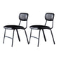 Industrial Design Open Back Dining Side Chairs Faux Leather Dining Chairs Black 2 Piece Set Clearhalo ' kitchen&dining_furn' 'Dining Chairs' 'Dining Tables & Seating' 'dining_chair' 'furn' 'furn_dining_chair' 'Furniture' 'furniture_dining_chair' 'Kitchen & Dining Furniture' 'kitchen' 4511437