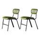 Industrial Design Open Back Dining Side Chairs Faux Leather Dining Chairs Blackish Green 2 Piece Set Clearhalo ' kitchen&dining_furn' 'Dining Chairs' 'Dining Tables & Seating' 'dining_chair' 'furn' 'furn_dining_chair' 'Furniture' 'furniture_dining_chair' 'Kitchen & Dining Furniture' 'kitchen' 4511449