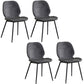 Contemporary Metal Dining Chairs Dining Wingback Armless Side Chairs for Kitchen Black-Gray 4 Piece Set Clearhalo ' kitchen&dining_furn' 'Dining Chairs' 'Dining Tables & Seating' 'dining_chair' 'furn' 'furn_dining_chair' 'Furniture' 'furniture_dining_chair' 'Kitchen & Dining Furniture' 'kitchen' 4511470