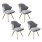 Glam Metal Dining Arm Chair Upholstered Side Chairs for Home Use Grey 4 Piece Set Clearhalo ' kitchen&dining_furn' 'Dining Chairs' 'Dining Tables & Seating' 'dining_chair' 'furn' 'furn_dining_chair' 'Furniture' 'furniture_dining_chair' 'Kitchen & Dining Furniture' 'kitchen' 4511489