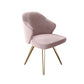 Glam Metal Dining Arm Chair Upholstered Side Chairs for Home Use Pink 1 Piece Clearhalo ' kitchen&dining_furn' 'Dining Chairs' 'Dining Tables & Seating' 'dining_chair' 'furn' 'furn_dining_chair' 'Furniture' 'furniture_dining_chair' 'Kitchen & Dining Furniture' 'kitchen' 4511490