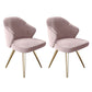 Glam Metal Dining Arm Chair Upholstered Side Chairs for Home Use Pink 2 Piece Set Clearhalo ' kitchen&dining_furn' 'Dining Chairs' 'Dining Tables & Seating' 'dining_chair' 'furn' 'furn_dining_chair' 'Furniture' 'furniture_dining_chair' 'Kitchen & Dining Furniture' 'kitchen' 4511492