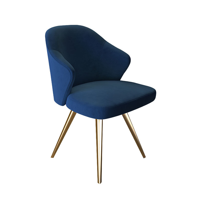 Glam Metal Dining Arm Chair Upholstered Side Chairs for Home Use Clearhalo ' kitchen&dining_furn' 'Dining Chairs' 'Dining Tables & Seating' 'dining_chair' 'furn' 'furn_dining_chair' 'Furniture' 'furniture_dining_chair' 'Kitchen & Dining Furniture' 'kitchen' 4511493