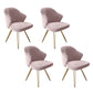 Glam Metal Dining Arm Chair Upholstered Side Chairs for Home Use Pink 4 Piece Set Clearhalo ' kitchen&dining_furn' 'Dining Chairs' 'Dining Tables & Seating' 'dining_chair' 'furn' 'furn_dining_chair' 'Furniture' 'furniture_dining_chair' 'Kitchen & Dining Furniture' 'kitchen' 4511495