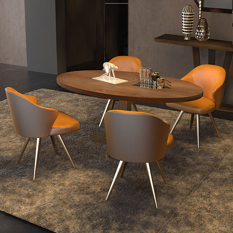 Glam Metal Dining Arm Chair Upholstered Side Chairs for Home Use Clearhalo ' kitchen&dining_furn' 'Dining Chairs' 'Dining Tables & Seating' 'dining_chair' 'furn' 'furn_dining_chair' 'Furniture' 'furniture_dining_chair' 'Kitchen & Dining Furniture' 'kitchen' 4511500