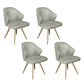 Glam Metal Dining Arm Chair Upholstered Side Chairs for Home Use Light Gray 4 Piece Set Clearhalo ' kitchen&dining_furn' 'Dining Chairs' 'Dining Tables & Seating' 'dining_chair' 'furn' 'furn_dining_chair' 'Furniture' 'furniture_dining_chair' 'Kitchen & Dining Furniture' 'kitchen' 4511507
