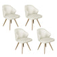 Glam Metal Dining Arm Chair Upholstered Side Chairs for Home Use Off-White 4 Piece Set Clearhalo ' kitchen&dining_furn' 'Dining Chairs' 'Dining Tables & Seating' 'dining_chair' 'furn' 'furn_dining_chair' 'Furniture' 'furniture_dining_chair' 'Kitchen & Dining Furniture' 'kitchen' 4511513