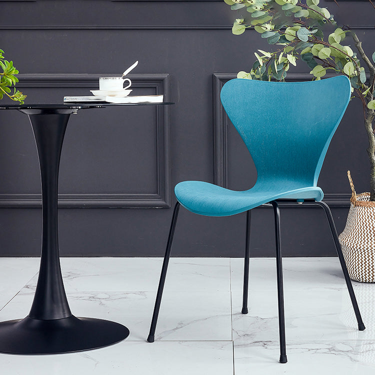 Contemporary Dining and Accent Chairs Indoor-Outdoor Solid Back Side Chair for Patio Clearhalo ' kitchen&dining_furn' 'Dining Chairs' 'Dining Tables & Seating' 'dining_chair' 'Furniture' 'furniture_dining_chair' 'Kitchen & Dining Furniture' 'kitchen' 4511543