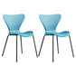 Contemporary Dining and Accent Chairs Indoor-Outdoor Solid Back Side Chair for Patio Blue Set of 2 Clearhalo ' kitchen&dining_furn' 'Dining Chairs' 'Dining Tables & Seating' 'dining_chair' 'Furniture' 'furniture_dining_chair' 'Kitchen & Dining Furniture' 'kitchen' 4511544