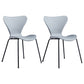 Contemporary Dining and Accent Chairs Indoor-Outdoor Solid Back Side Chair for Patio Grey Set of 2 Clearhalo ' kitchen&dining_furn' 'Dining Chairs' 'Dining Tables & Seating' 'dining_chair' 'Furniture' 'furniture_dining_chair' 'Kitchen & Dining Furniture' 'kitchen' 4511547