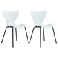 Contemporary Dining and Accent Chairs Indoor-Outdoor Solid Back Side Chair for Patio White Set of 2 Clearhalo ' kitchen&dining_furn' 'Dining Chairs' 'Dining Tables & Seating' 'dining_chair' 'Furniture' 'furniture_dining_chair' 'Kitchen & Dining Furniture' 'kitchen' 4511551