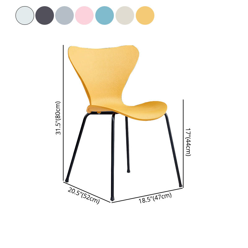 Contemporary Dining and Accent Chairs Indoor-Outdoor Solid Back Side Chair for Patio Clearhalo ' kitchen&dining_furn' 'Dining Chairs' 'Dining Tables & Seating' 'dining_chair' 'Furniture' 'furniture_dining_chair' 'Kitchen & Dining Furniture' 'kitchen' 4511560