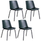 Contemporary Hotel Solid Back Side Chair Leather Matte Finish Dining Chair Blackish Green 4 Piece Set Clearhalo ' kitchen&dining_furn' 'Dining Chairs' 'Dining Tables & Seating' 'dining_chair' 'furn' 'furn_dining_chair' 'Furniture' 'furniture_dining_chair' 'Kitchen & Dining Furniture' 'kitchen' 4511565