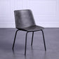 Contemporary Hotel Solid Back Side Chair Leather Matte Finish Dining Chair Black-Gray 1 Piece Clearhalo ' kitchen&dining_furn' 'Dining Chairs' 'Dining Tables & Seating' 'dining_chair' 'furn' 'furn_dining_chair' 'Furniture' 'furniture_dining_chair' 'Kitchen & Dining Furniture' 'kitchen' 4511567