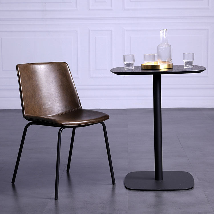 Contemporary Hotel Solid Back Side Chair Leather Matte Finish Dining Chair Clearhalo ' kitchen&dining_furn' 'Dining Chairs' 'Dining Tables & Seating' 'dining_chair' 'furn' 'furn_dining_chair' 'Furniture' 'furniture_dining_chair' 'Kitchen & Dining Furniture' 'kitchen' 4511582