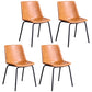 Contemporary Hotel Solid Back Side Chair Leather Matte Finish Dining Chair Brown 4 Piece Set Clearhalo ' kitchen&dining_furn' 'Dining Chairs' 'Dining Tables & Seating' 'dining_chair' 'furn' 'furn_dining_chair' 'Furniture' 'furniture_dining_chair' 'Kitchen & Dining Furniture' 'kitchen' 4511584