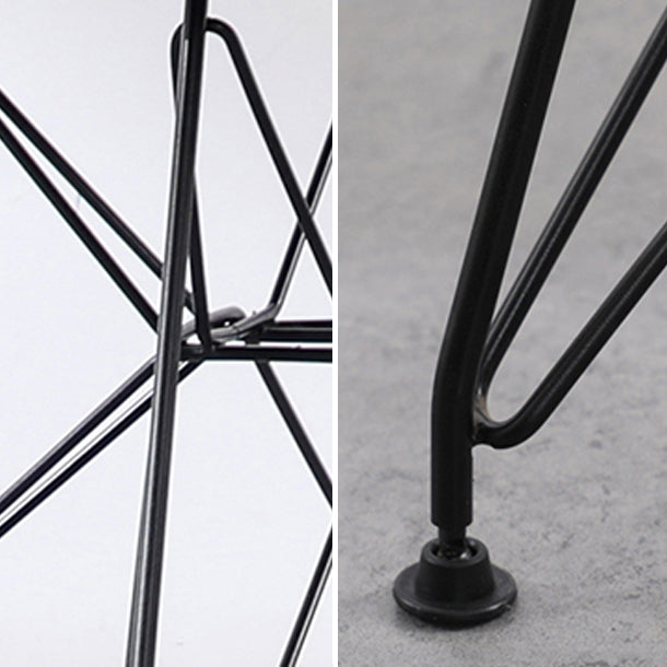 Industrial Design Leather Armless Dining Side Chairs Solid Back Dining Side Chair Clearhalo ' kitchen&dining_furn' 'Dining Chairs' 'Dining Tables & Seating' 'dining_chair' 'Furniture' 'furniture_dining_chair' 'Kitchen & Dining Furniture' 'kitchen' 4511630