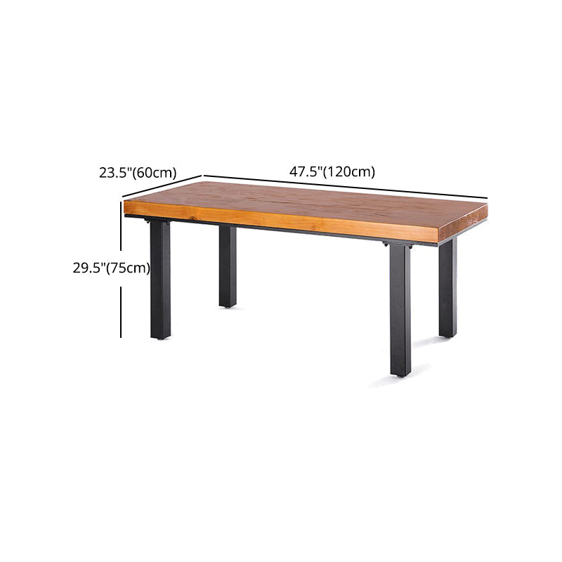 1/5 Pcs Metal Industrial Dining Room Set with Pine Wood Top Table Dinette Set Clearhalo 'Dining Room Sets' 'Dining Tables & Seating' 'dining_room_set' 'furn' 'furn_dining_room_set' 'Furniture' 'furniture_dining_room_set' 'Kitchen & Dining Furniture' 'kitchen&dining_furn' 'kitchen' 4511658