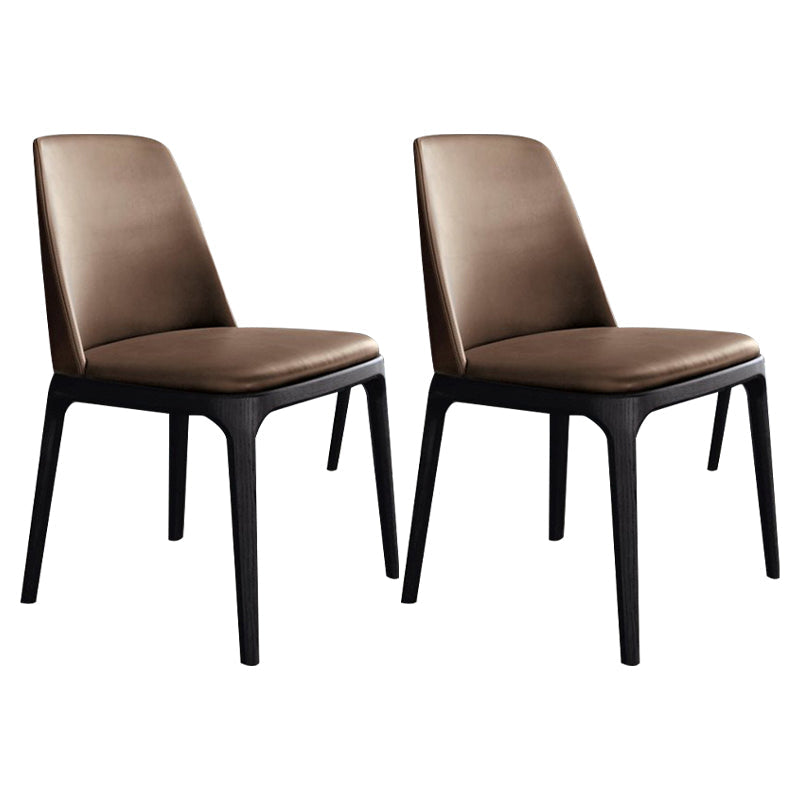 Contemporary 1/2/5/7 Pieces Dining Set Rectangle Dining Table Set 2 Brown Chairs Clearhalo 'Dining Room Sets' 'Dining Tables & Seating' 'dining_room_set' 'furn' 'furn_dining_room_set' 'Furniture' 'furniture_dining_room_set' 'Kitchen & Dining Furniture' 'kitchen&dining_furn' 'kitchen' 4511665