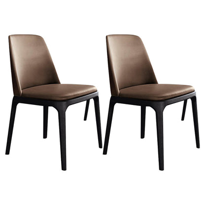 Contemporary 1/2/5/7 Pieces Dining Set Rectangle Dining Table Set 2 Brown Chairs Clearhalo 'Dining Room Sets' 'Dining Tables & Seating' 'dining_room_set' 'furn' 'furn_dining_room_set' 'Furniture' 'furniture_dining_room_set' 'Kitchen & Dining Furniture' 'kitchen&dining_furn' 'kitchen' 4511665