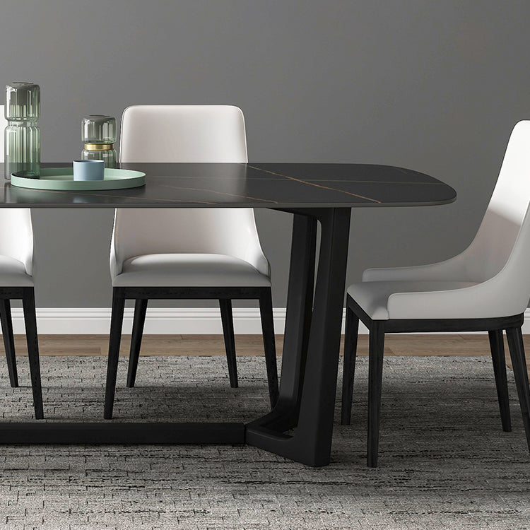 Contemporary 1/2/5/7 Pieces Dining Set Rectangle Dining Table Set Clearhalo 'Dining Room Sets' 'Dining Tables & Seating' 'dining_room_set' 'furn' 'furn_dining_room_set' 'Furniture' 'furniture_dining_room_set' 'Kitchen & Dining Furniture' 'kitchen&dining_furn' 'kitchen' 4511666