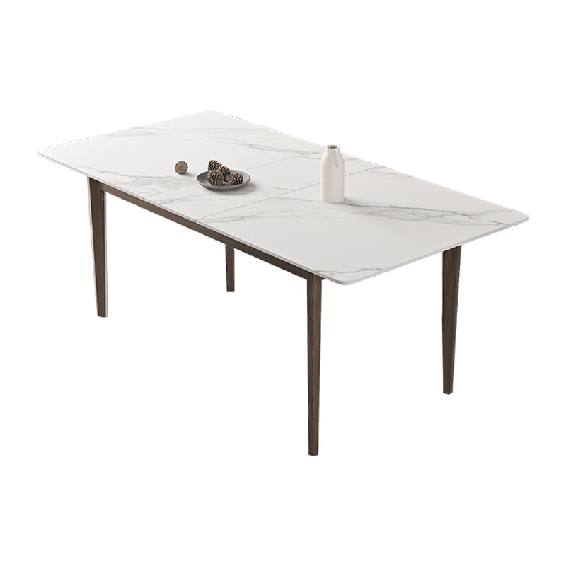 Nordic Extendable 1/4/5/7 Pieces Dining Set Sintered Stone Table with Leather Chairs Clearhalo 'Dining Room Sets' 'Dining Tables & Seating' 'dining_room_set' 'furn' 'furn_dining_room_set' 'Furniture' 'furniture_dining_room_set' 'Kitchen & Dining Furniture' 'kitchen&dining_furn' 'kitchen' 4511679